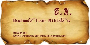 Buchmüller Miklós névjegykártya
