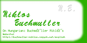 miklos buchmuller business card